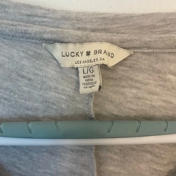 Lucky Brand Gray Embellished T-Shirt - Picture 3 of 4